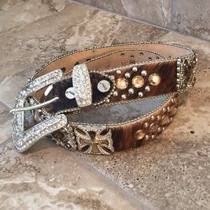 Hair on hide chonco belt